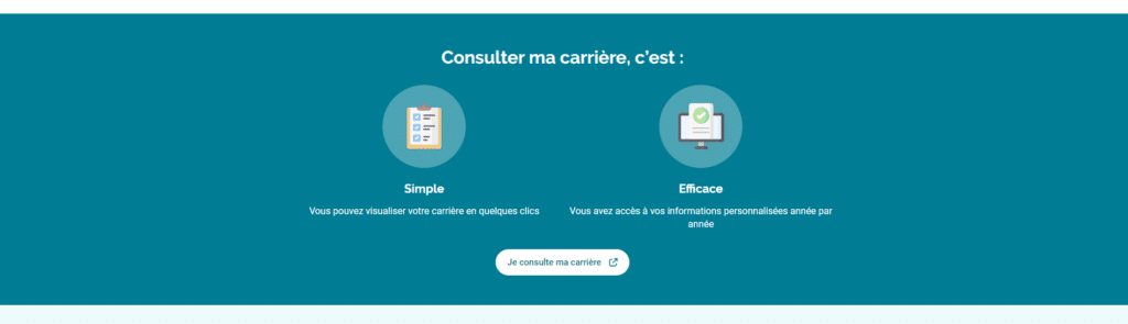 Étape 2 pour récupérer son RIS consulter carrière